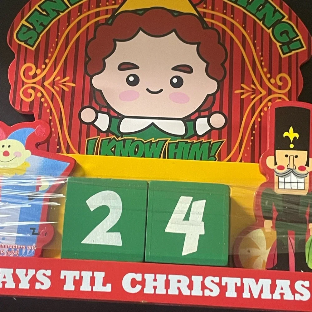 ELF Festive Countdown Calendar with Green‎ Blocks! NEW!